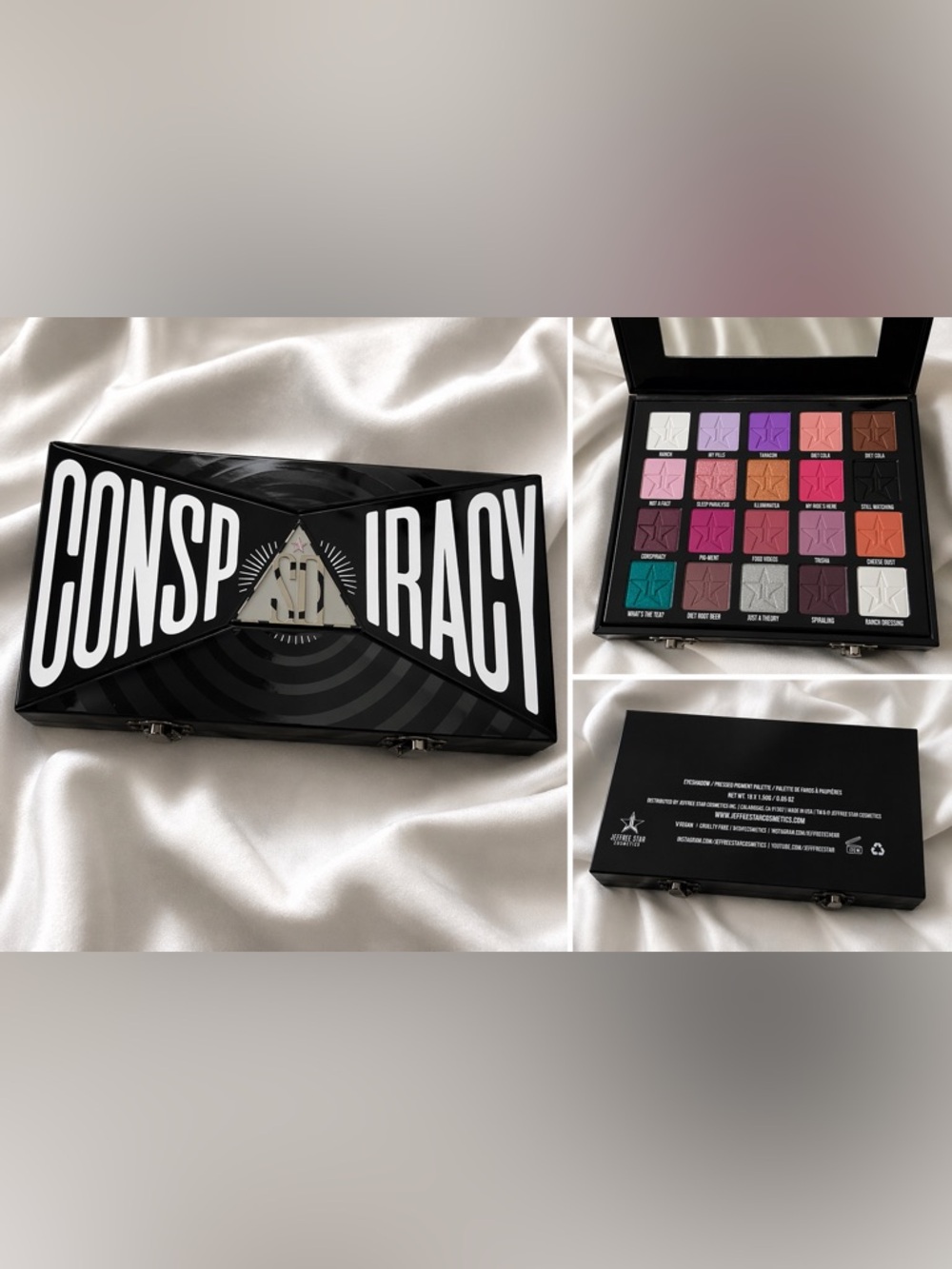 Jeffree Star Eyeshadow Palette - Teal, Purple, Pink, White, Black